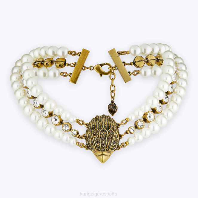 Kurt Geiger mujer collar de perlas london eagle xl 2LPR571 | accesorios blanco